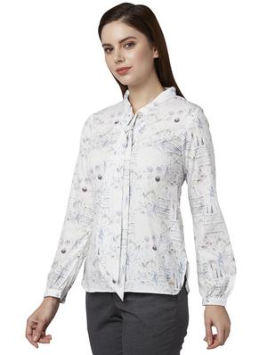 tie up neck printed top - 17710765 - Standard Image - 2