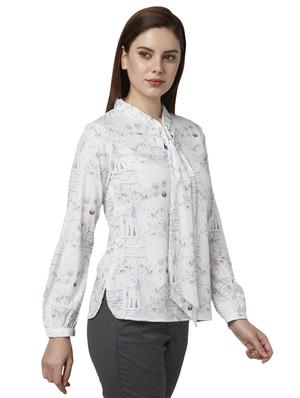 tie up neck printed top - 17710765 - Standard Image - 3