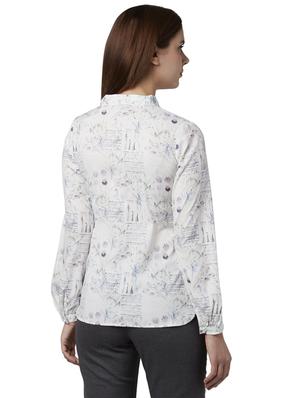 tie up neck printed top - 17710765 - Standard Image - 4