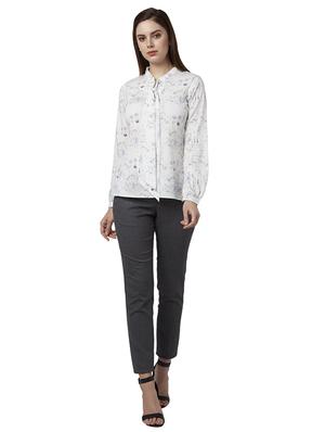 tie up neck printed top - 17710765 - Standard Image - 5