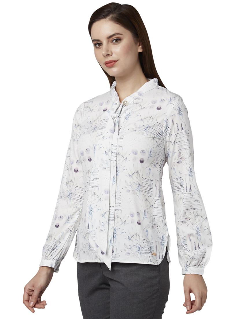 tie up neck printed top - 17710765 - Zoom Image - 2