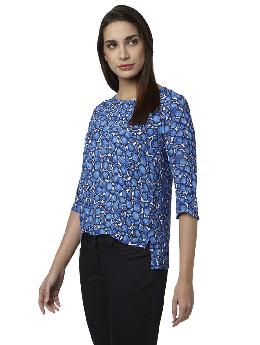 boat neck printed top - 17710773 - Zoom Image - 2