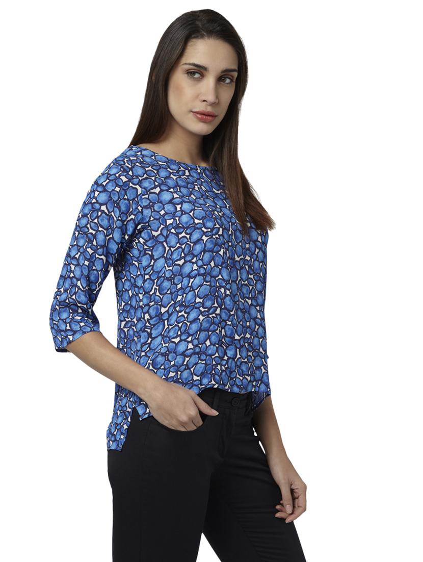 boat neck printed top - 17710773 - Zoom Image - 3