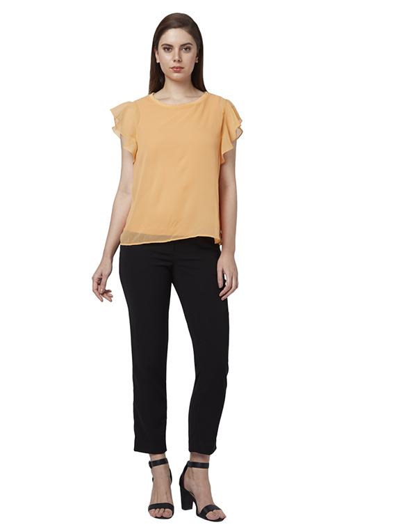 frill sleeves solid top - 17710775 - Zoom Image - 5