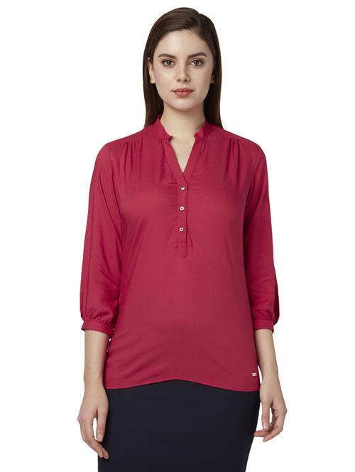 red viscose regular top - 17710793 - Standard Image - 1