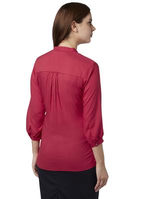 red viscose regular top - 17710793 - Standard Image - 4
