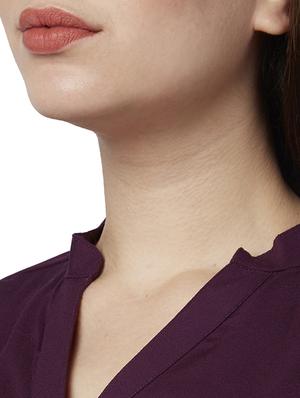 purple viscose regular top - 17710797 - Standard Image - 6