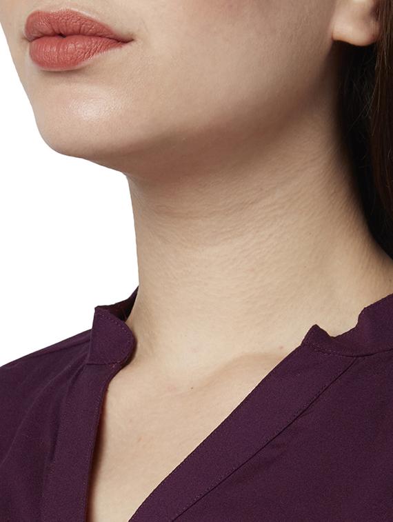 purple viscose regular top - 17710797 - Zoom Image - 6