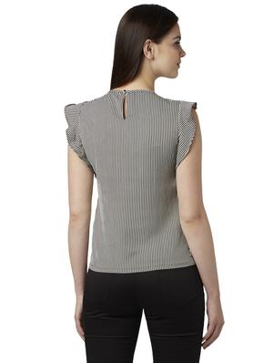 black polyester regular top - 17710799 - Standard Image - 4