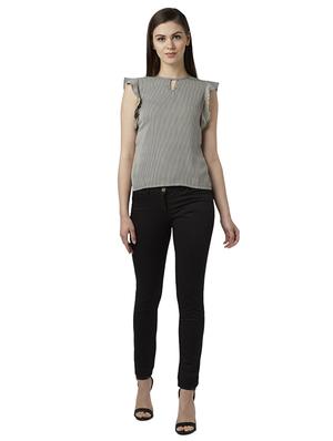 black polyester regular top - 17710799 - Standard Image - 5