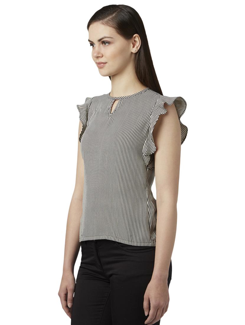 black polyester regular top - 17710799 - Zoom Image - 2