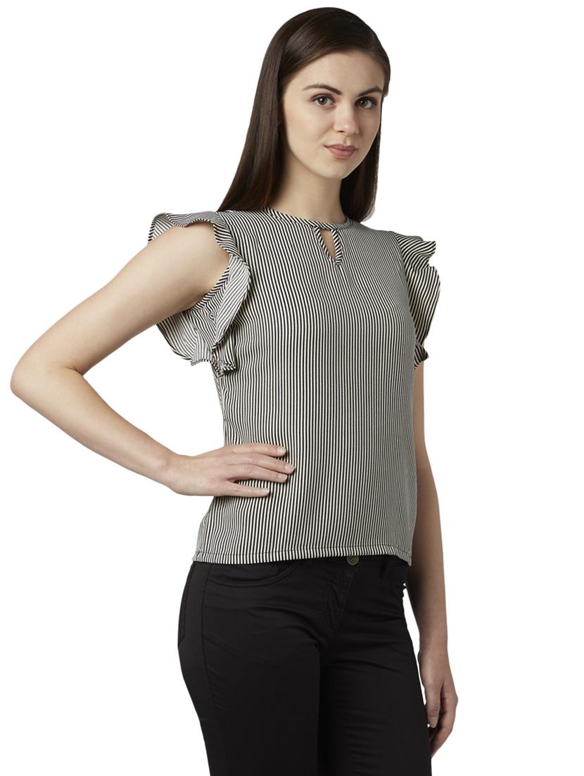black polyester regular top - 17710799 - Zoom Image - 3