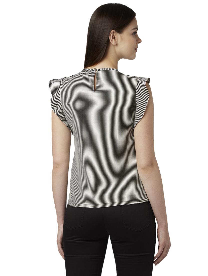 black polyester regular top - 17710799 - Zoom Image - 4