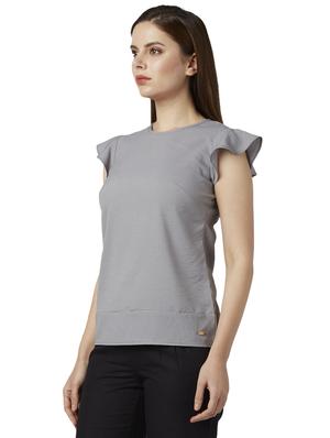 grey polyester regular top - 17710800 - Standard Image - 2
