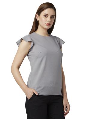grey polyester regular top - 17710800 - Standard Image - 3