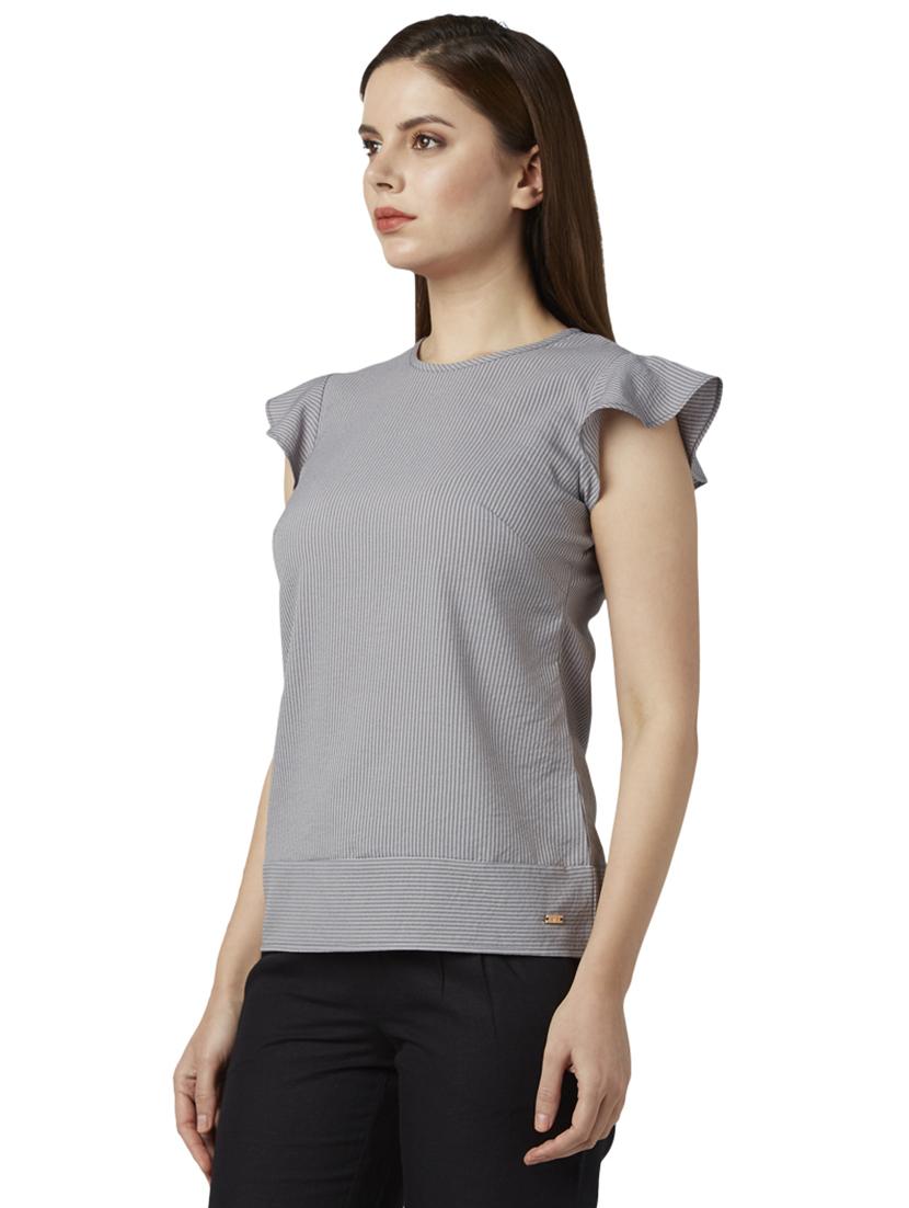 grey polyester regular top - 17710800 - Zoom Image - 2