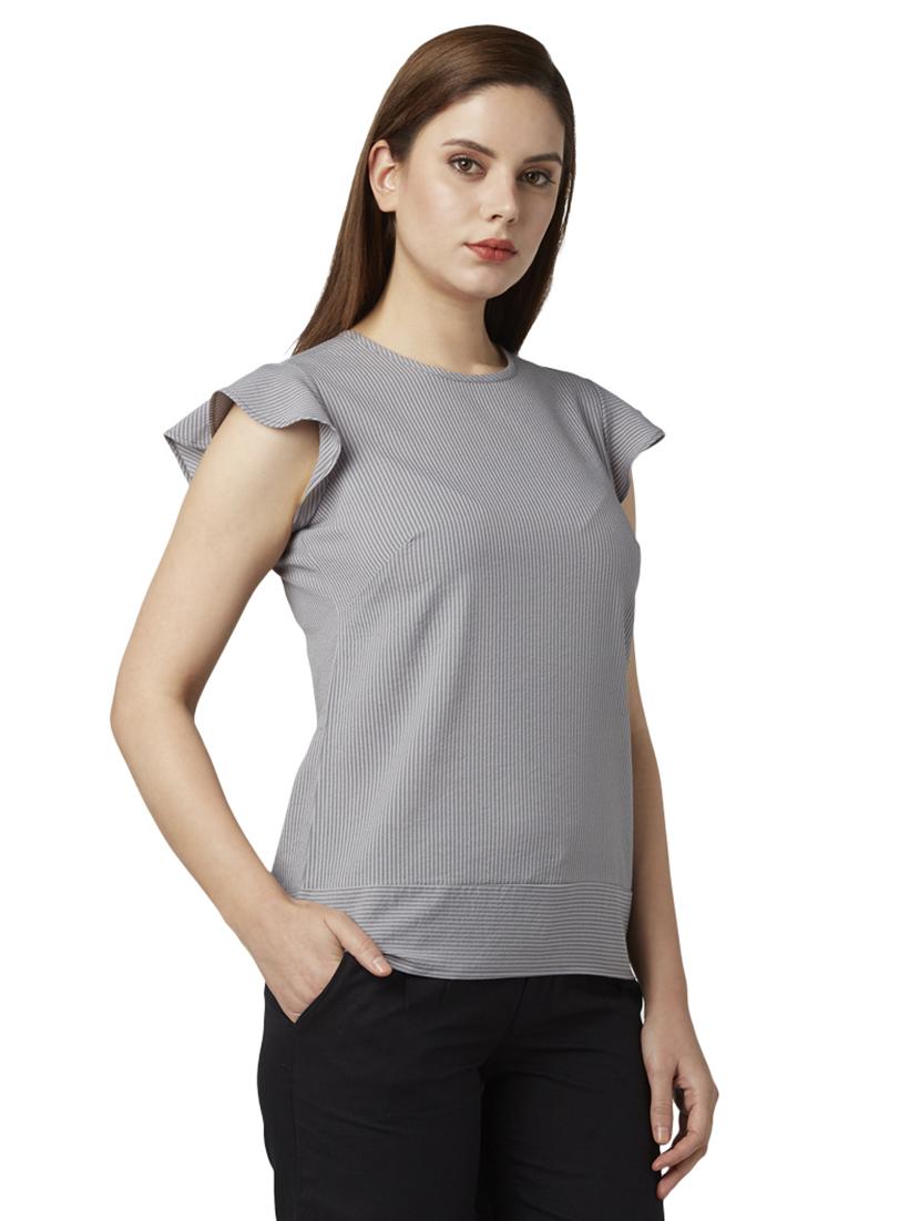 grey polyester regular top - 17710800 - Zoom Image - 3