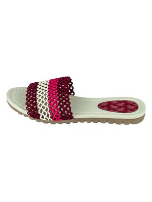 multi colored synthetic slip on sandals - 17710805 - Standard Image - 2