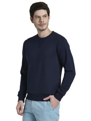 navy blue solid sweatshirt - 17710824 - Standard Image - 2