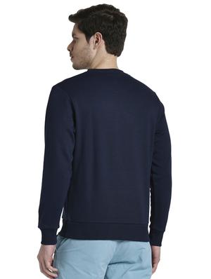 navy blue solid sweatshirt - 17710824 - Standard Image - 3