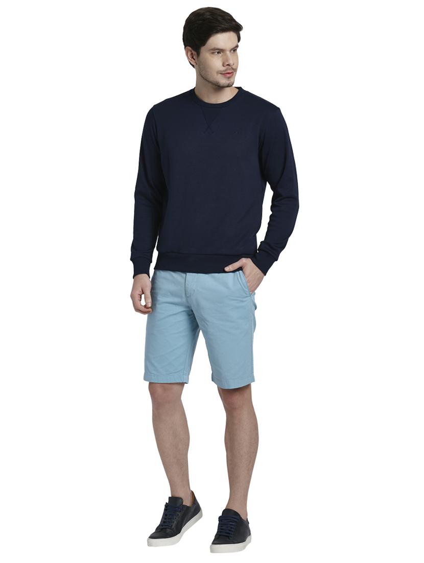 navy blue solid sweatshirt - 17710824 - Zoom Image - 4