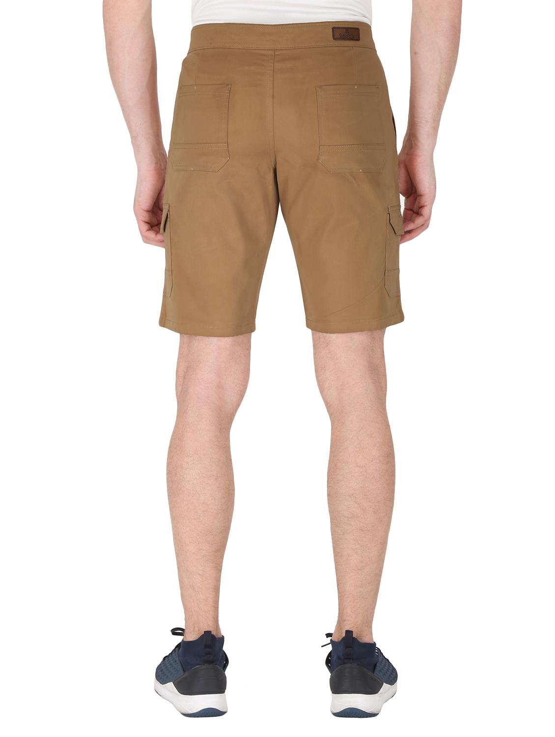 brown solid cargo shorts - 17710835 - Zoom Image - 3