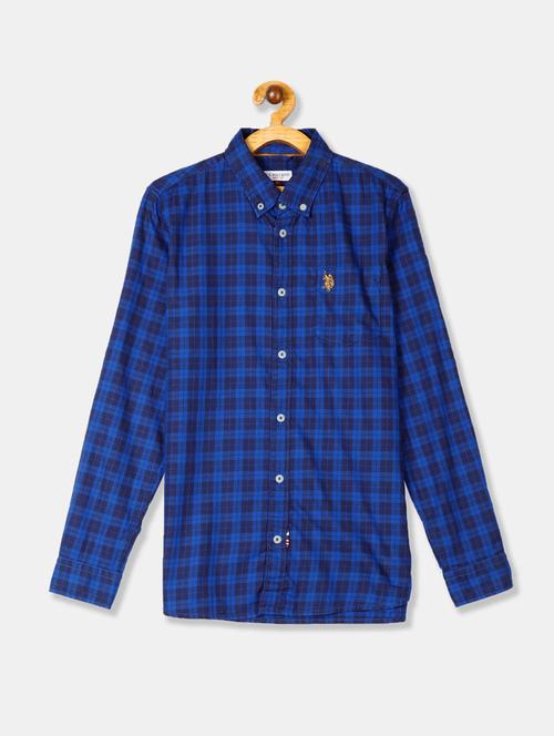 blue checkered shirt - 17710926 - Very Small Image - 1