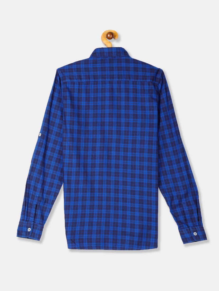 blue checkered shirt - 17710926 - Zoom Image - 2
