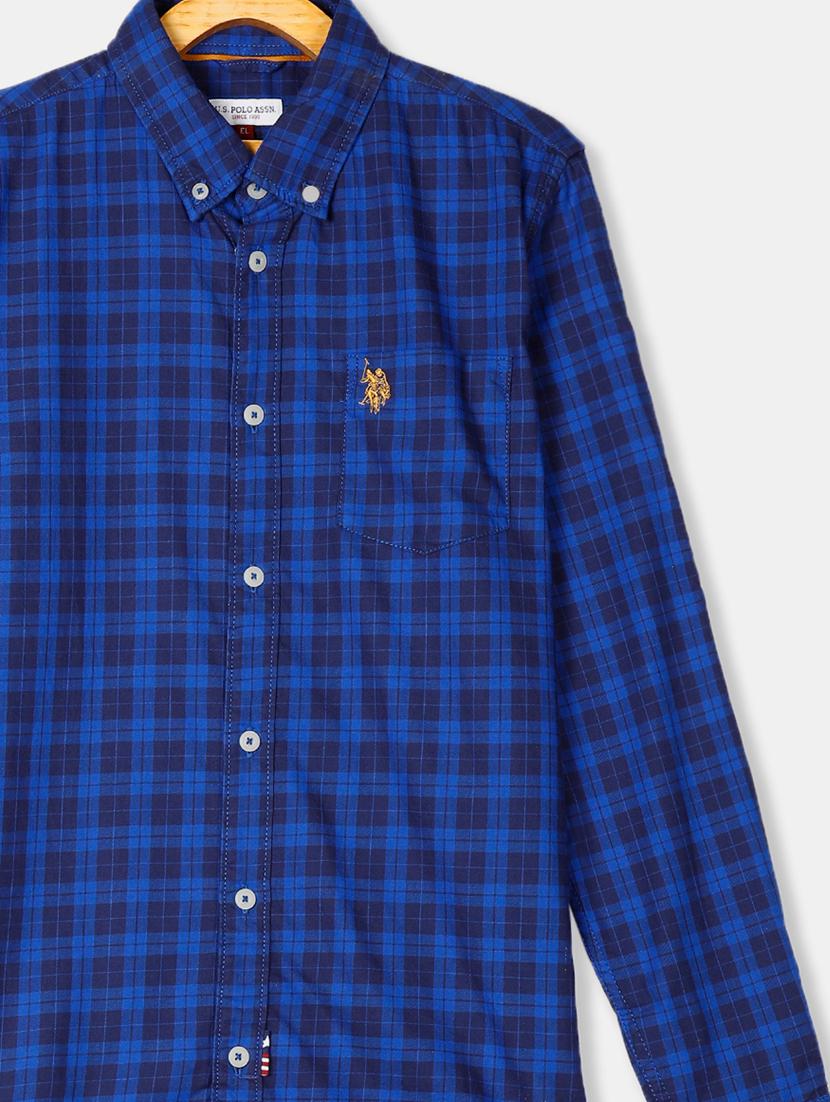 blue checkered shirt - 17710926 - Zoom Image - 3