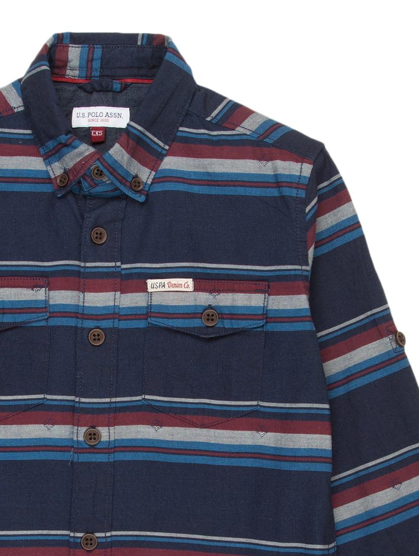 navy blue striped shirt - 17710933 - Zoom Image - 3