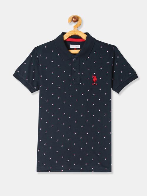 polo neck printed t-shirt - 17710978 - Standard Image - 1