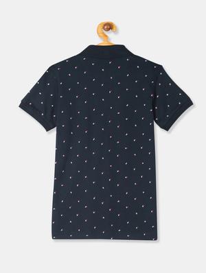 polo neck printed t-shirt - 17710978 - Standard Image - 2