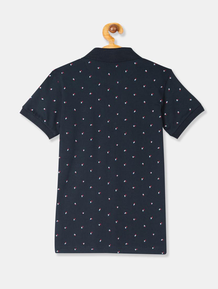 polo neck printed t-shirt - 17710978 - Zoom Image - 2