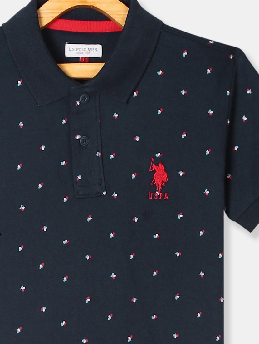 polo neck printed t-shirt - 17710978 - Zoom Image - 3