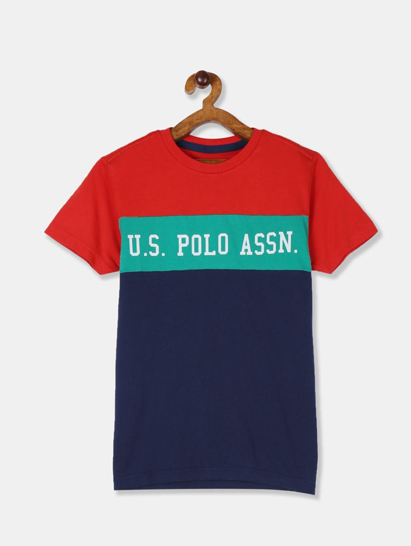 crew neck color block t-shirt - 17710997 - Zoom Image - 1