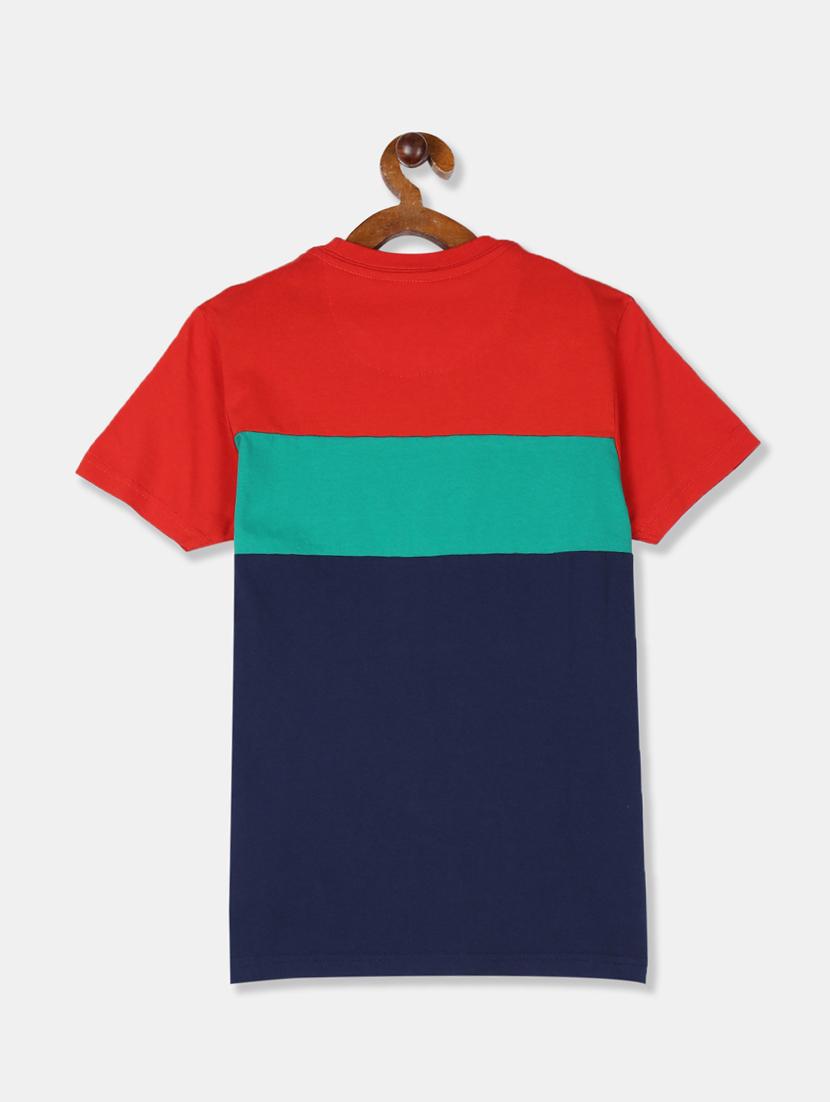 crew neck color block t-shirt - 17710997 - Zoom Image - 2