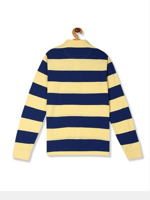 polo neck striped t-shirt - 17711028 - Standard Image - 2