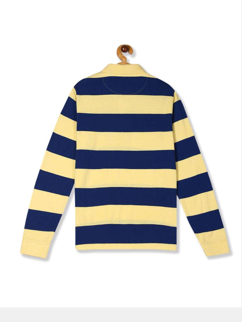 polo neck striped t-shirt - 17711028 - Zoom Image - 2