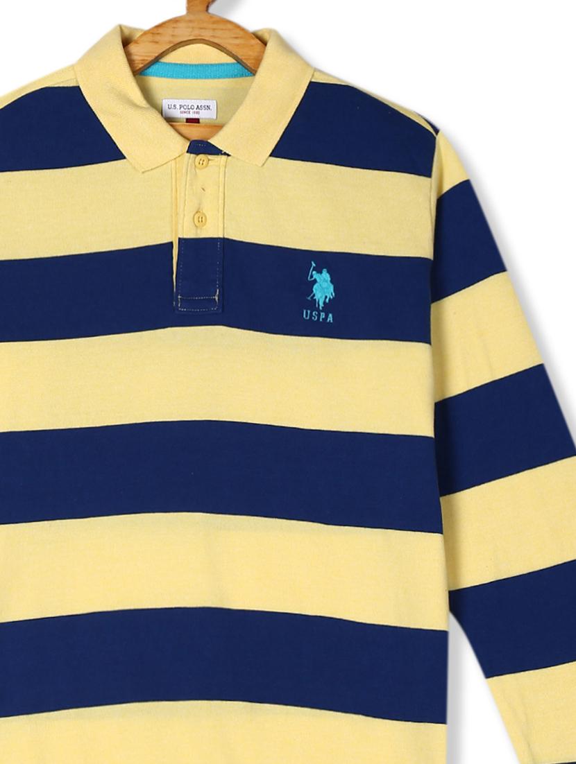 polo neck striped t-shirt - 17711028 - Zoom Image - 3