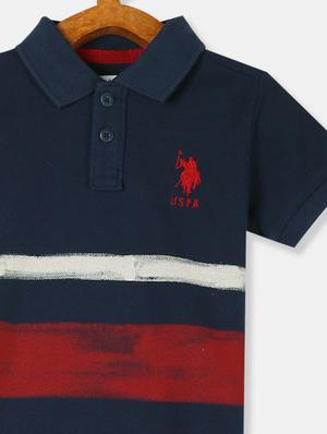 polo neck color block t-shirt - 17711036 - Standard Image - 3