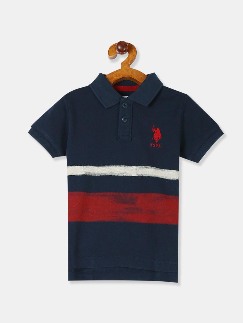 polo neck color block t-shirt - 17711036 - Zoom Image - 1
