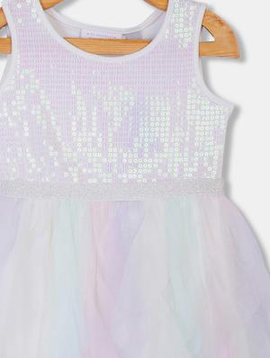 white solid frock - 17711052 - Standard Image - 3