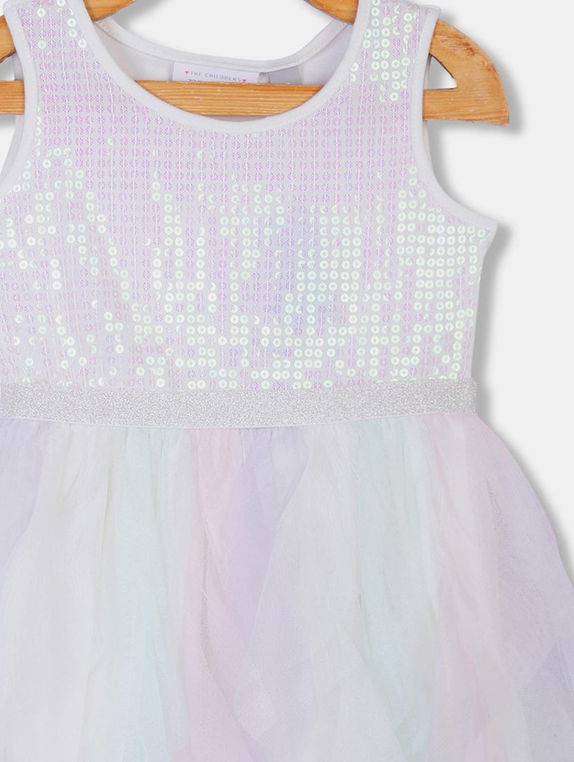white solid frock - 17711052 - Zoom Image - 3