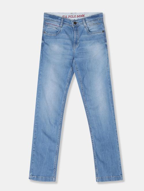 blue washed denim jean - 17711074 - Very Small Image - 1