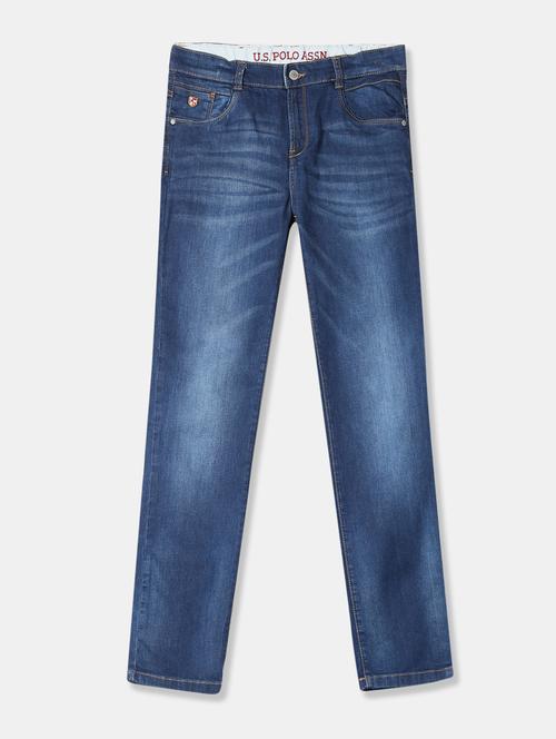 blue washed denim jeans - 17711083 - Standard Image - 1