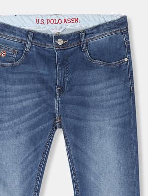 blue washed denim jeans - 17711087 - Standard Image - 3