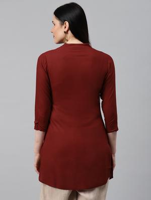 embellished straight kurti - 17714708 - Standard Image - 3