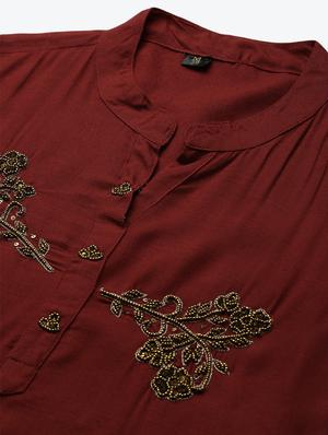 embellished straight kurti - 17714708 - Standard Image - 4