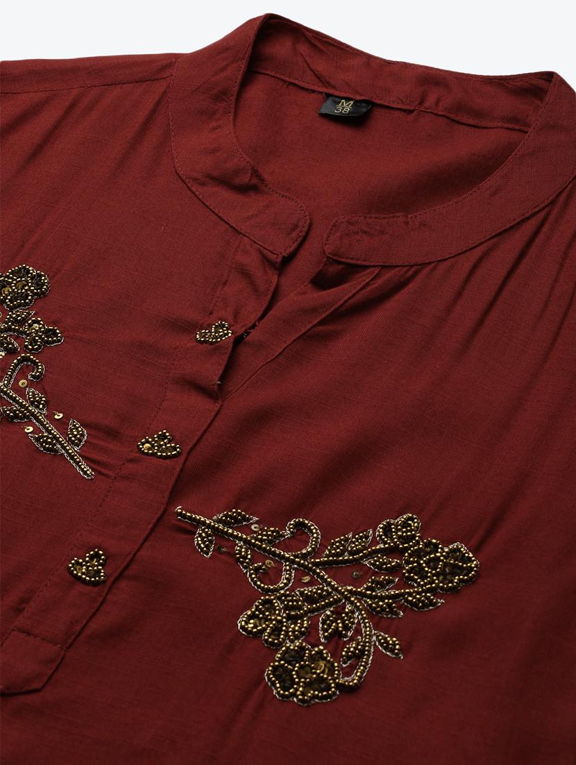 embellished straight kurti - 17714708 - Zoom Image - 4