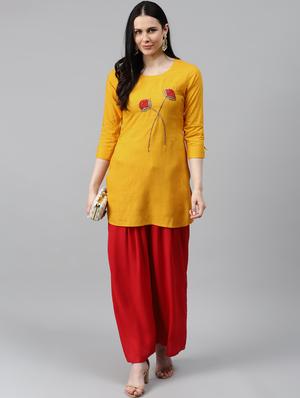 embellished straight kurti - 17714711 - Standard Image - 4